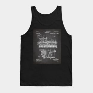 Brewing Beer Patent - Beer Art - Black Chalkboard Tank Top